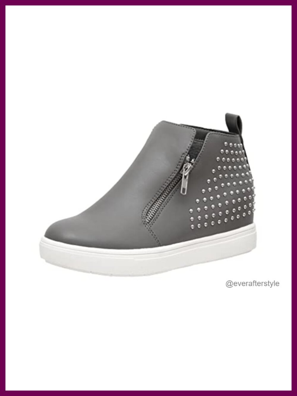 Cushionaire Women's Studded Hidden Wedge Sneaker Memory Foam